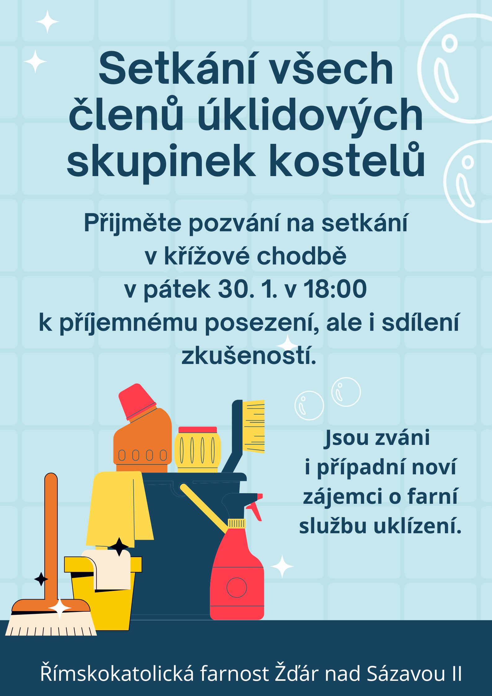 Setkání všech úklidových skupinek kostelů 1